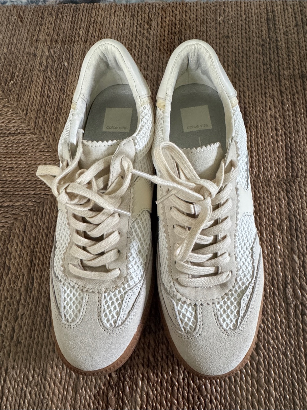 Dolce Vita Women's Cream & Tan Mixed-Material Sneaker
